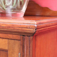 Load image into Gallery viewer, Antique English Mahogany Bedside Cabinet with Scalloped Gallery. B13053

