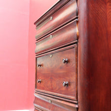 Load image into Gallery viewer, English Biedermeier Mahogany Secretaire Chest with Mother-of-Pearl Detail. B12650
