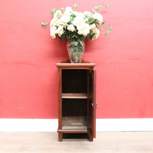 Load image into Gallery viewer, Antique English Mahogany Bedside Cabinet with Scalloped Gallery. B13053
