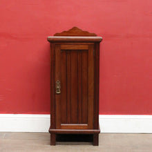 Load image into Gallery viewer, Antique English Mahogany Bedside Cabinet with Scalloped Gallery. B13053
