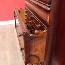 Load image into Gallery viewer, English Biedermeier Mahogany Secretaire Chest with Mother-of-Pearl Detail. B12650

