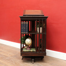 Load image into Gallery viewer, x SOLD Antique English Revolving Bookcase with Cast Iron Base and Lifting Bookrest. B12696
