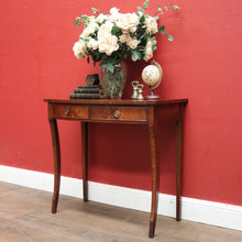 Load image into Gallery viewer, x SOLD 1940s English Mahogany Two Drawer Hall Table or Lamp Side Table. B12361
