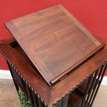 Load image into Gallery viewer, x SOLD Antique English Revolving Bookcase with Cast Iron Base and Lifting Bookrest. B12696
