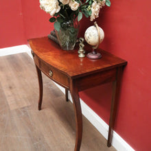 Load image into Gallery viewer, x SOLD 1940s English Mahogany Two Drawer Hall Table or Lamp Side Table. B12361
