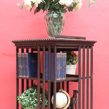 Load image into Gallery viewer, x SOLD Antique English Revolving Bookcase with Cast Iron Base and Lifting Bookrest. B12696
