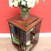 Load image into Gallery viewer, x SOLD Antique English Revolving Bookcase with Cast Iron Base and Lifting Bookrest. B12696
