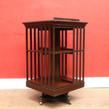 Load image into Gallery viewer, x SOLD Antique English Revolving Bookcase with Cast Iron Base and Lifting Bookrest. B12696
