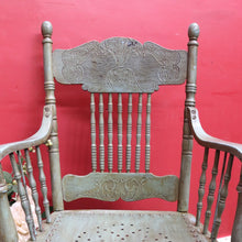 Load image into Gallery viewer, Antique English Painted Hall Chair in Sage Green and Duck Egg Blue. B13077
