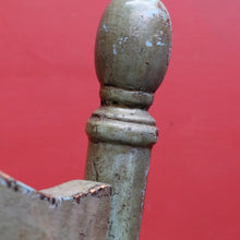 Load image into Gallery viewer, Antique English Painted Hall Chair in Sage Green and Duck Egg Blue. B13077
