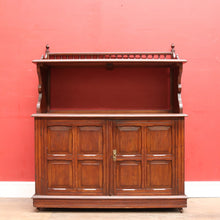 Load image into Gallery viewer, Antique English Walnut Sideboard with Panelled Doors and Brass Fittings. B12682
