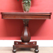 Load image into Gallery viewer, Antique English Mahogany Fold Over Tea Table Games Table or Parlour Table. B13050

