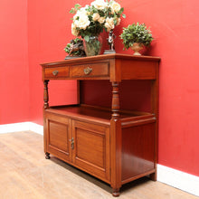 Load image into Gallery viewer, Antique Australian Cedar Servery or Dumb Waiter with Drawers and Cupboard. B12653
