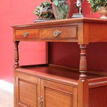Load image into Gallery viewer, Antique Australian Cedar Servery or Dumb Waiter with Drawers and Cupboard. B12653

