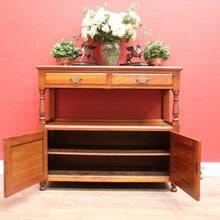 Load image into Gallery viewer, Antique Australian Cedar Servery or Dumb Waiter with Drawers and Cupboard. B12653

