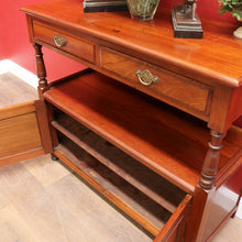 Load image into Gallery viewer, Antique Australian Cedar Servery or Dumb Waiter with Drawers and Cupboard. B12653
