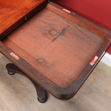 Load image into Gallery viewer, Antique English Mahogany Fold Over Tea Table Games Table or Parlour Table. B13050
