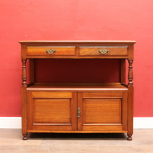 Load image into Gallery viewer, Antique Australian Cedar Servery or Dumb Waiter with Drawers and Cupboard. B12653
