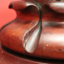Load image into Gallery viewer, x SOLD Antique French Solid Mahogany Church Candle Stick Holder with Turned out leaves. B12338
