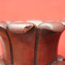 Load image into Gallery viewer, x SOLD Antique French Solid Mahogany Church Candle Stick Holder with Turned out leaves. B12338
