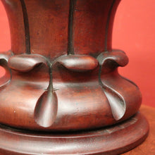 Load image into Gallery viewer, x SOLD Antique French Solid Mahogany Church Candle Stick Holder with Turned out leaves. B12338

