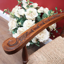 Load image into Gallery viewer, Pair of Antique French Carver Chairs with Rush Seats and Carved Ladder Backs. B12693
