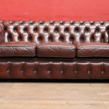 Load image into Gallery viewer, Moran Three Seater Chesterfield Lounge with Deep Button Tufting and Brass Stud Detail. B13078
