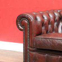 Load image into Gallery viewer, Moran Three Seater Chesterfield Lounge with Deep Button Tufting and Brass Stud Detail. B13078
