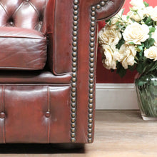 Load image into Gallery viewer, Moran Three Seater Chesterfield Lounge with Deep Button Tufting and Brass Stud Detail. B13078
