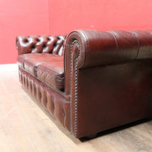 Load image into Gallery viewer, Moran Three Seater Chesterfield Lounge with Deep Button Tufting and Brass Stud Detail. B13078
