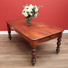 Load image into Gallery viewer, x SOLD Antique Australian Cedar Refectory Dining or Kitchen Table with a Drawer to Each End. B12374
