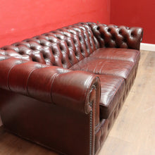 Load image into Gallery viewer, Moran Three Seater Chesterfield Lounge with Deep Button Tufting and Brass Stud Detail. B13078
