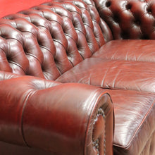 Load image into Gallery viewer, Moran Three Seater Chesterfield Lounge with Deep Button Tufting and Brass Stud Detail. B13078
