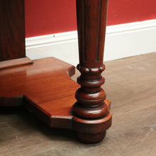 Load image into Gallery viewer, Antique English Mahogany and Green Leather Desk or Hall Table Console Table. B12351
