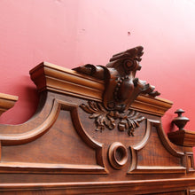 Load image into Gallery viewer, Antique French Walnut Overmantel Mirror with Carved Detail and Central Crest. B12698
