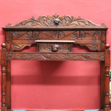 Load image into Gallery viewer, Antique English Oak Gothic Revival Umbrella Stand with Green Man Carved Pediment. B13083

