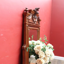 Load image into Gallery viewer, Antique French Walnut Overmantel Mirror with Carved Detail and Central Crest. B12698
