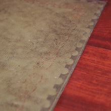 Load image into Gallery viewer, Antique English Mahogany and Green Leather Desk or Hall Table Console Table. B12351
