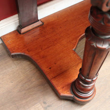 Load image into Gallery viewer, Antique English Mahogany and Green Leather Desk or Hall Table Console Table. B12351
