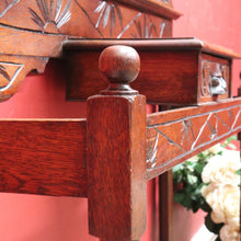 Load image into Gallery viewer, Antique English Oak Gothic Revival Umbrella Stand with Green Man Carved Pediment. B13083
