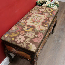 Load image into Gallery viewer, Antique French Louis XV Style Vernis Martin Piano Stool with Tapestry Seat and Lift Top Storage. B13059
