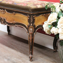 Load image into Gallery viewer, Antique French Louis XV Style Vernis Martin Piano Stool with Tapestry Seat and Lift Top Storage. B13059
