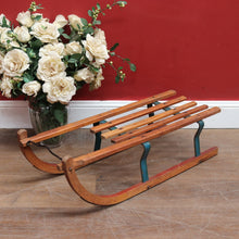 Load image into Gallery viewer, Vintage German Timber Child’s Sleigh by Davos Germina Marked Made in GDR. 12666
