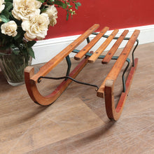 Load image into Gallery viewer, Vintage German Timber Child’s Sleigh by Davos Germina Marked Made in GDR. 12666
