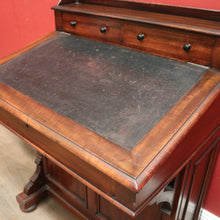 Load image into Gallery viewer, Antique Mahogany Davenport Desk with Black Leather Writing Slope. B12376
