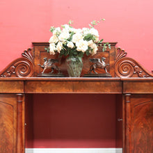 Load image into Gallery viewer, Antique English Mahogany and Flame Mahogany Twin Pedestal Sideboard. B12694
