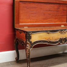 Load image into Gallery viewer, Antique French Louis XV Style Vernis Martin Piano Stool with Tapestry Seat and Lift Top Storage. B13059
