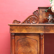 Load image into Gallery viewer, Antique English Mahogany and Flame Mahogany Twin Pedestal Sideboard. B12694
