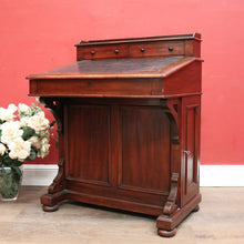 Load image into Gallery viewer, Antique Mahogany Davenport Desk with Black Leather Writing Slope. B12376
