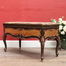 Load image into Gallery viewer, Antique French Louis XV Style Vernis Martin Piano Stool with Tapestry Seat and Lift Top Storage. B13059
